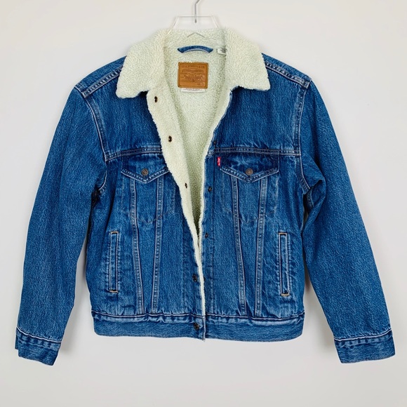 Levi's Jackets & Blazers - Levi’s | Ex Boyfriend Sherpa Trucker Denim Jacket